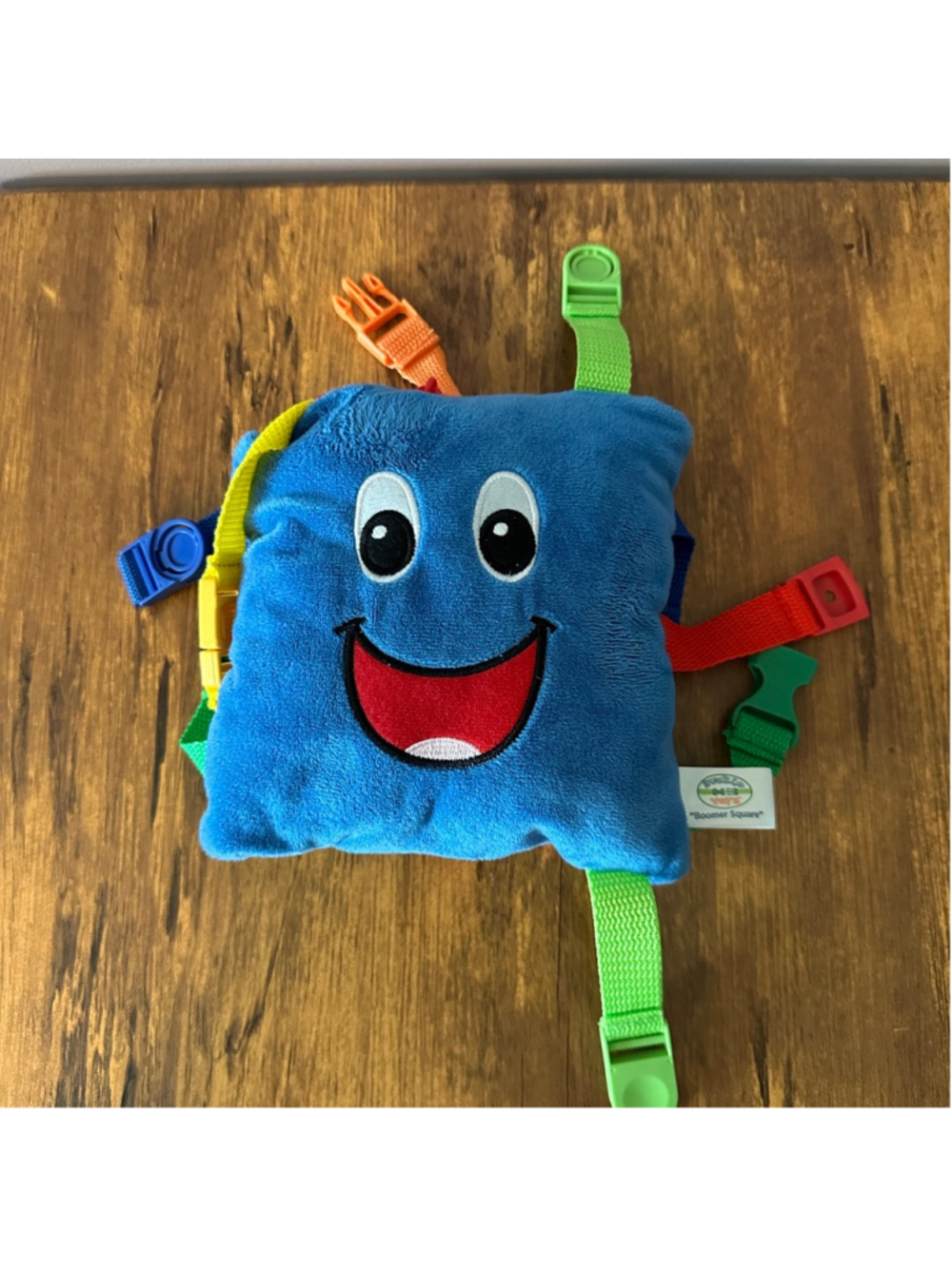 Buckle Toys Boomer Square Activity Cube Sensory Learning Toy Buckles